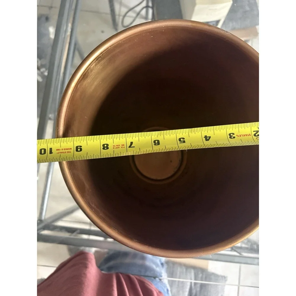 Vintage Brass Pedestal Urn Planter Trophy Vase Heavy Gold Tone Metal 11